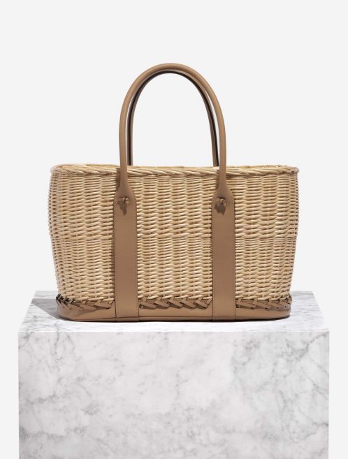 Pre-owned Hermès bag Garden Party Picnic 36 Osier / Barenia Chai / Beige Beige, Brown Front | Sell your designer bag on Saclab.com