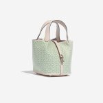 Pre-owned Hermès bag Picotin 18 Swift Nata / Vert / White Beige, Green Side Front | Sell your designer bag on Saclab.com