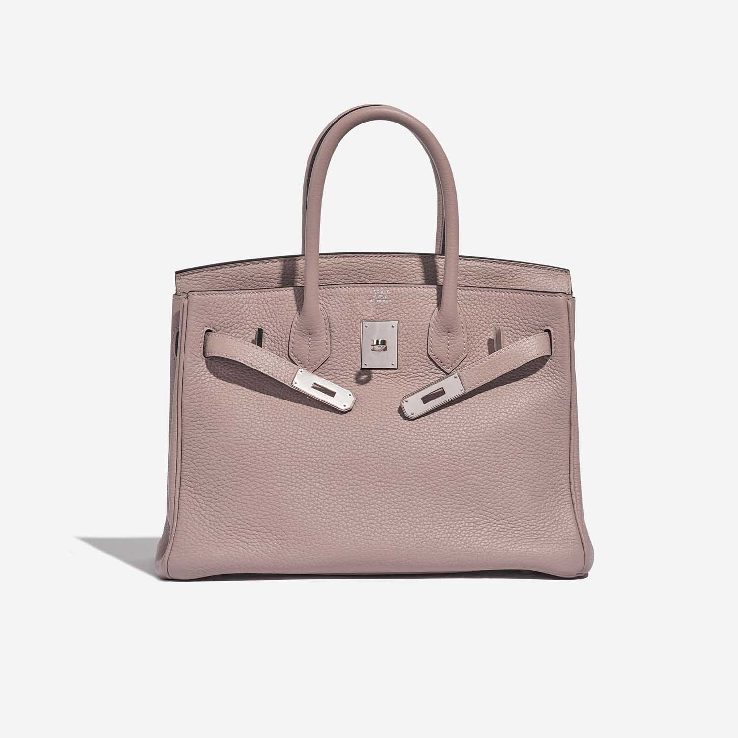 Pre-owned Hermès bag Birkin 30 Togo Glycine Beige Front Open | Sell your designer bag on Saclab.com