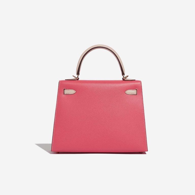 Pre-owned Hermès bag Kelly HSS 25 Epsom Rose Azalee / Craie Rose Back | Sell your designer bag on Saclab.com