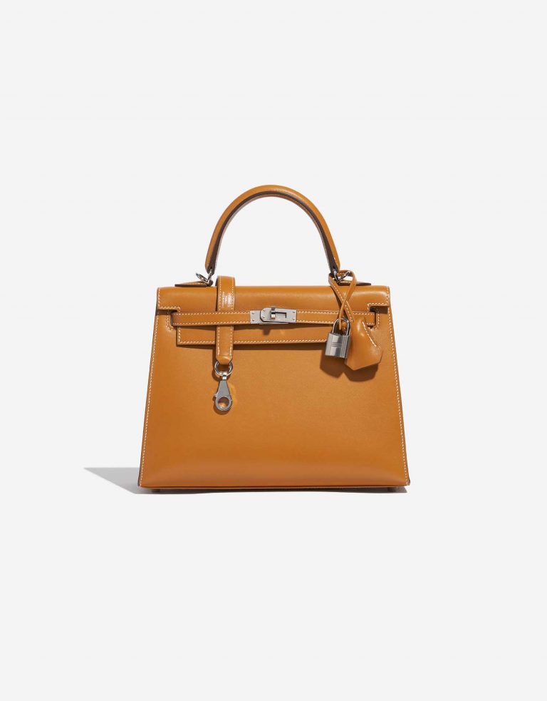 Pre-owned Hermès bag Kelly 25 Sable Butler Natural Brown Front | Sell your designer bag on Saclab.com