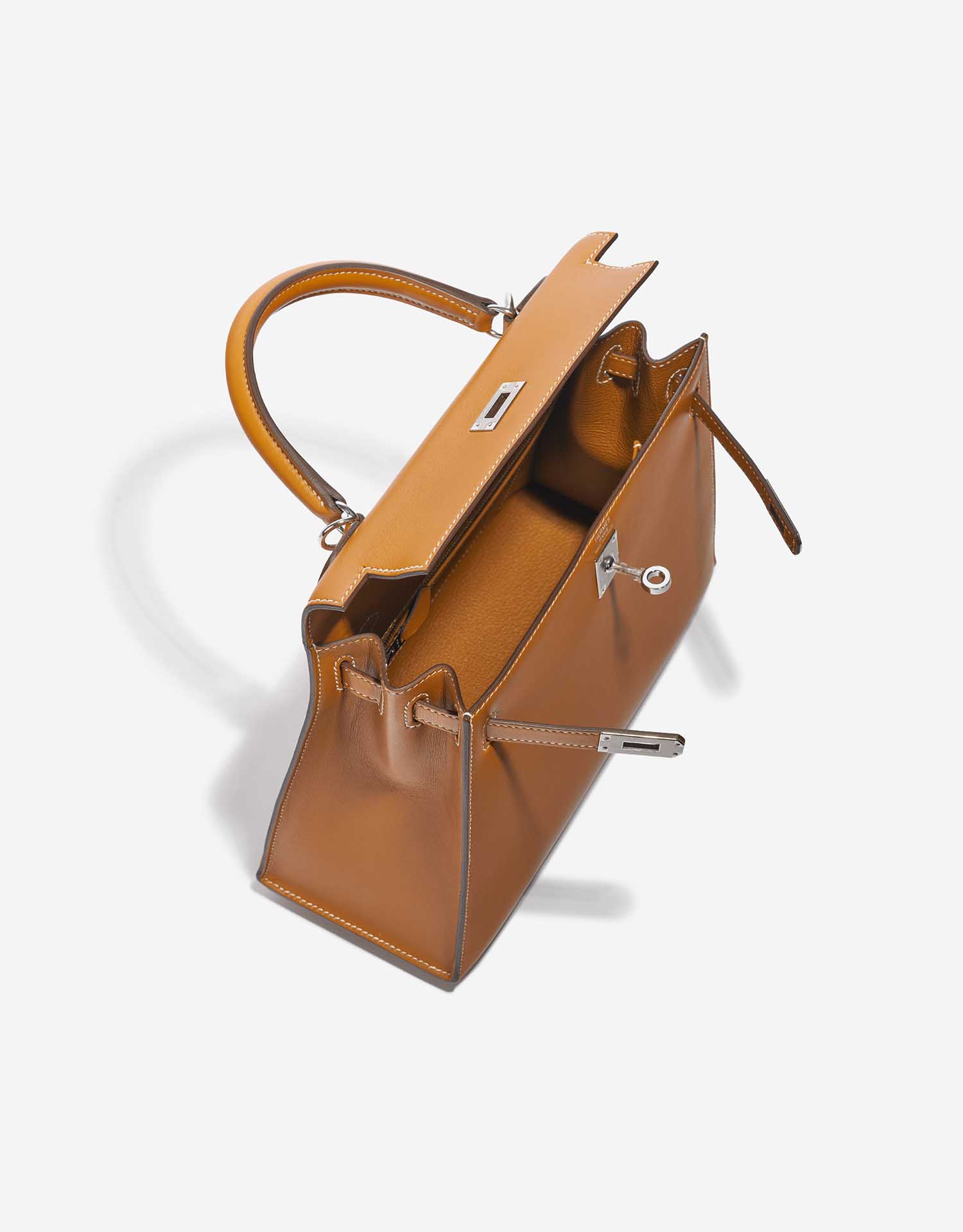 Pre-owned Hermès bag Kelly 25 Sable Butler Natural Brown Inside | Sell your designer bag on Saclab.com