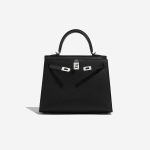 Pre-owned Hermès bag Kelly 25 Epsom Black Black Front Open | Sell your designer bag on Saclab.com