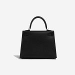 Pre-owned Hermès bag Kelly 25 Epsom Black Black Back | Sell your designer bag on Saclab.com