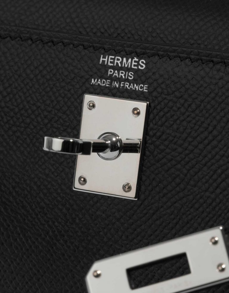 Pre-owned Hermès bag Kelly 25 Epsom Black Black Logo | Sell your designer bag on Saclab.com