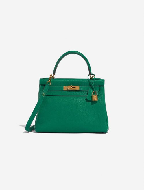Pre-owned Hermès Tasche Kelly 28 Togo Vert Menthe Grün Front | Verkaufen Sie Ihre Designer-Tasche auf Saclab.com