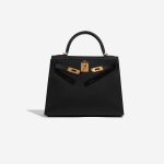 Pre-owned Hermès bag Kelly 28 Epsom Black Black Front Open | Sell your designer bag on Saclab.com