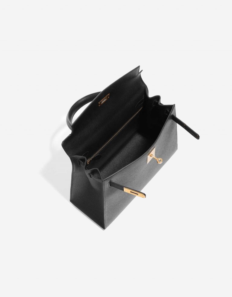 Pre-owned Hermès bag Kelly 28 Epsom Black Black Inside | Sell your designer bag on Saclab.com