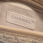 Pre-owned Chanel bag Gabrielle Small Tweed / Calf Beige Beige Logo | Sell your designer bag on Saclab.com