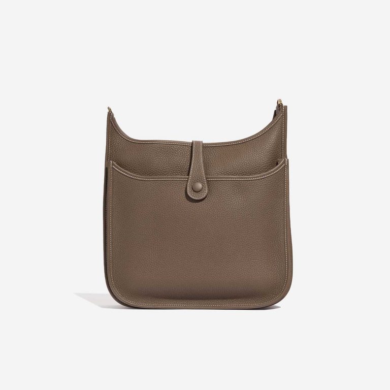 Gebrauchte Hermès Tasche Evelyne 29 Taurillon Clemence Etoupe Brown, Grey Back | Verkaufen Sie Ihre Designer-Tasche auf Saclab.com