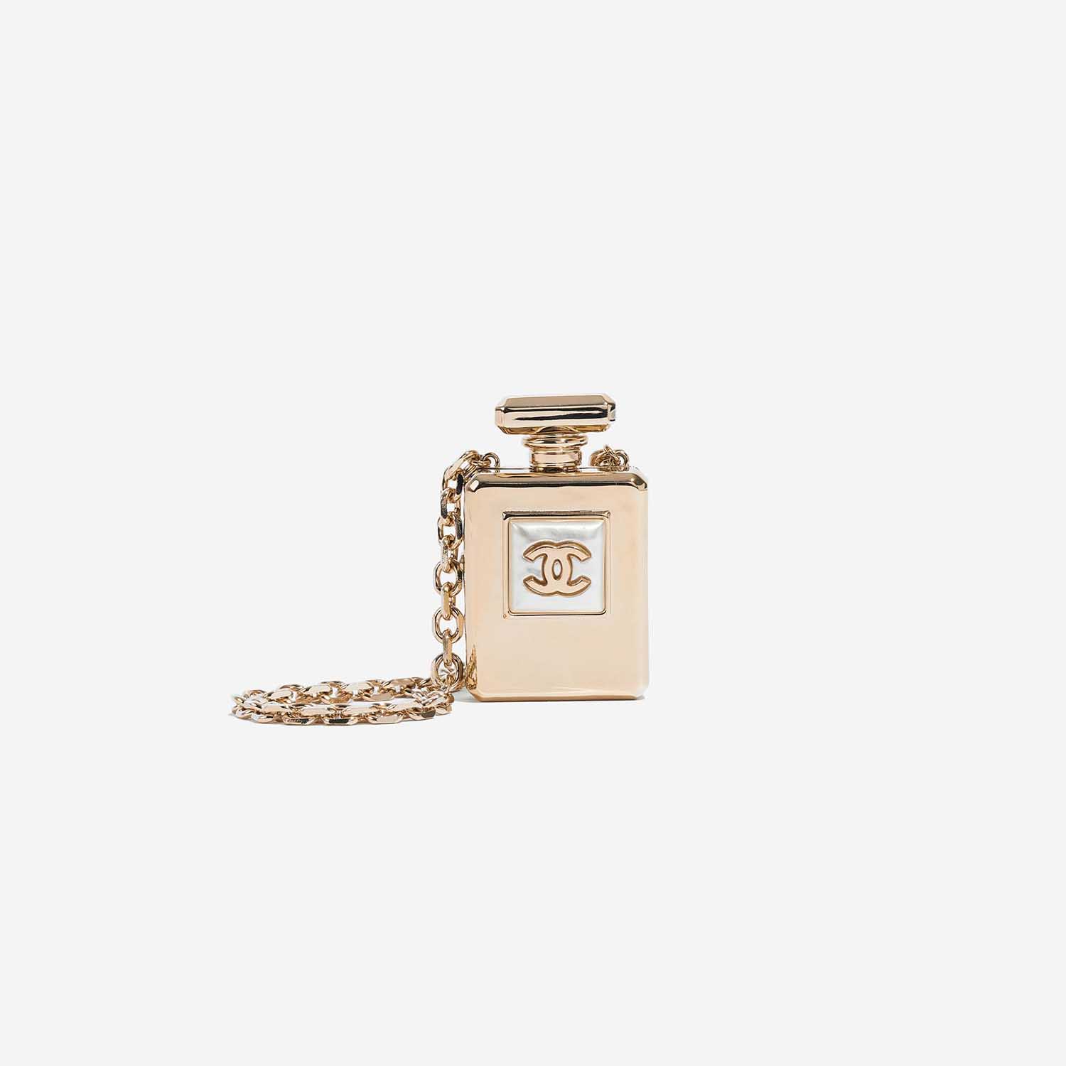 is filosofisk Kemiker Chanel Perfume Necklace Metal Gold / Pearl | SACLÀB