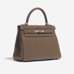 Pre-owned Hermès bag Kelly 28 Togo Etoupe Brown, Grey Side Front | Sell your designer bag on Saclab.com