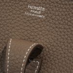 Pre-owned Hermès bag Evelyne 29 Taurillon Clemence Etoupe Brown, Grey Logo | Sell your designer bag on Saclab.com