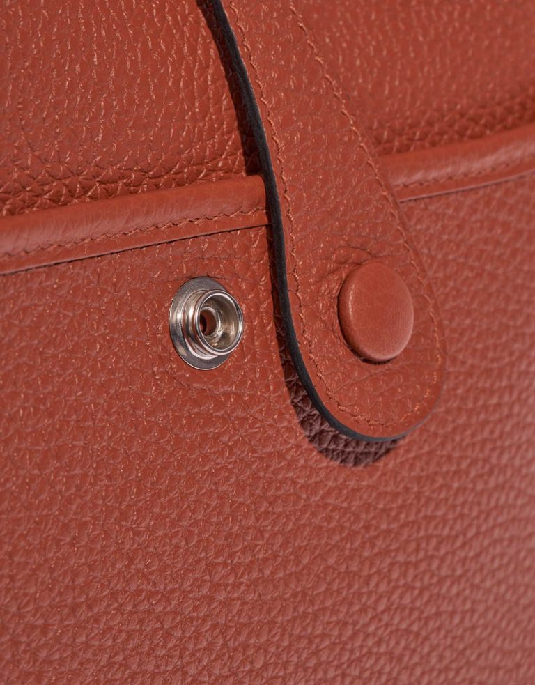 Pre-owned Hermès bag Evelyne 29 Taurillon Clemence Cuivre Orange Front | Sell your designer bag on Saclab.com
