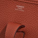 Pre-owned Hermès bag Evelyne 29 Taurillon Clemence Cuivre Orange Logo | Sell your designer bag on Saclab.com