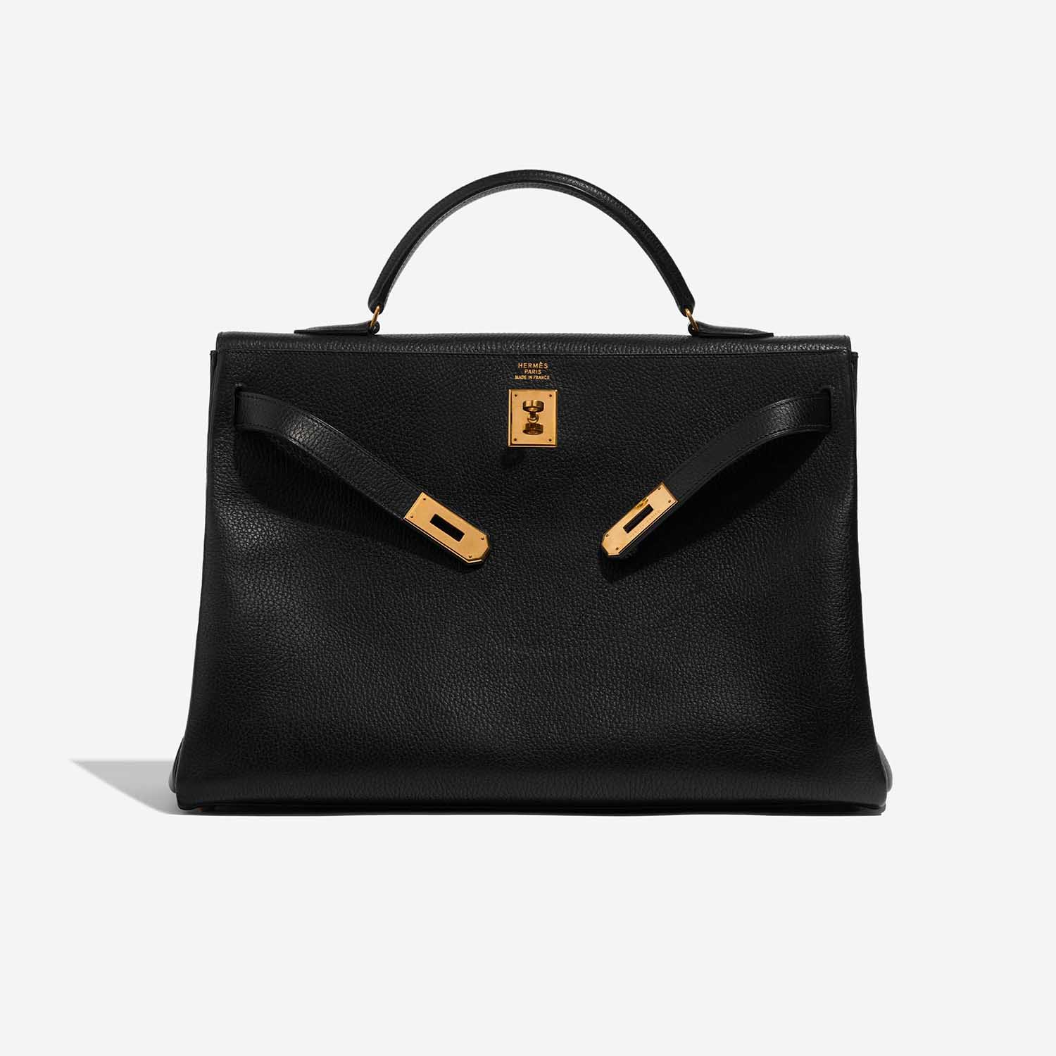 Pre-owned Hermès bag Kelly 40 Ardennes Black Black Front Open | Sell your designer bag on Saclab.com