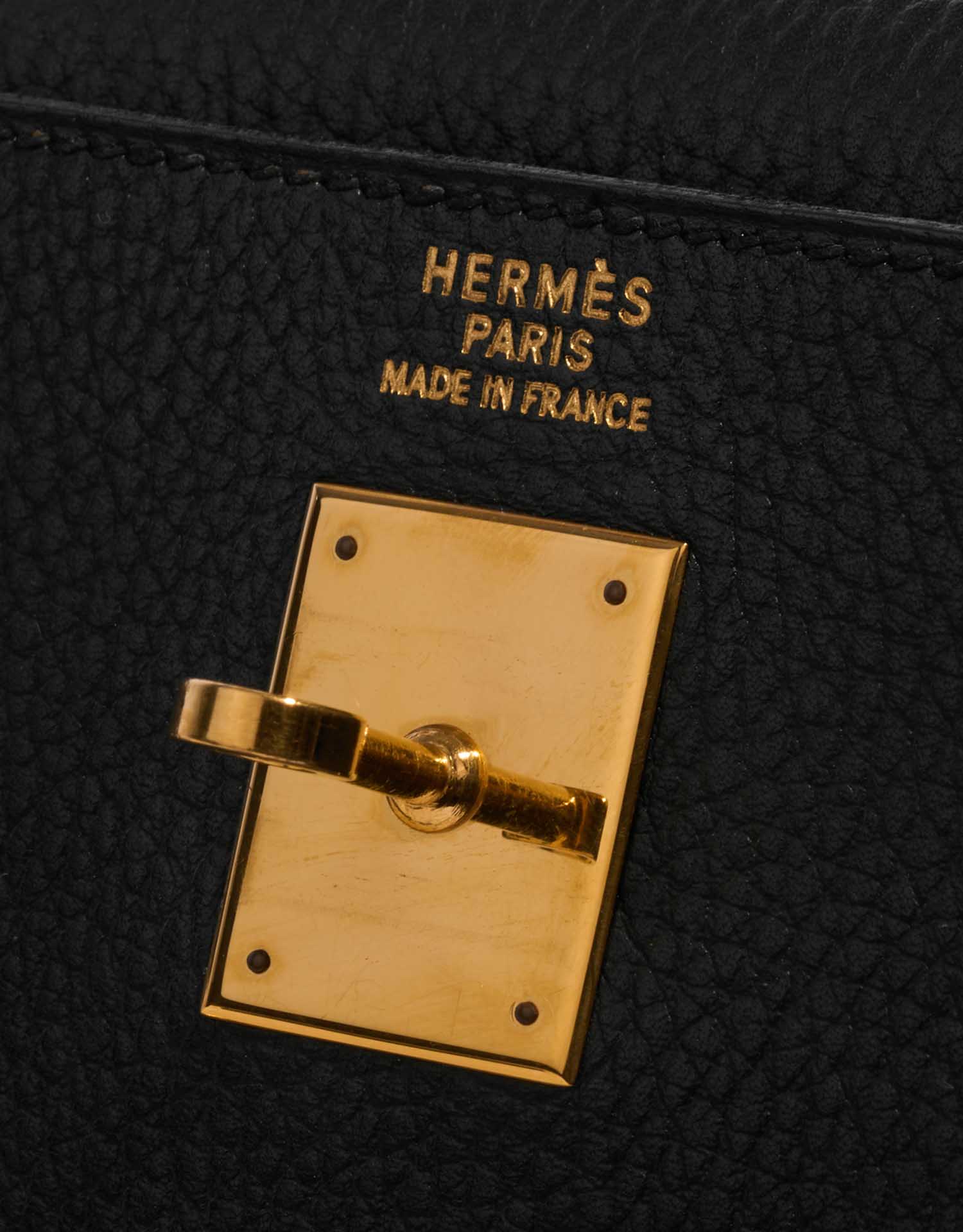 Gebrauchte Hermès Tasche Kelly 40 Ardennes Schwarz Schwarzes Logo | Verkaufen Sie Ihre Designer-Tasche auf Saclab.com
