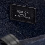 Pre-owned Hermès bag Evelyne 16 Swift / Felt Blue Nuit / Black Blue Logo | Sell your designer bag on Saclab.com