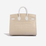 Pre-owned Hermès bag Birkin Faubourg 20 Snow Matte Alligator / Togo / Epsom / Swift White / Beton / Orange H / Blue Brume / Craie Beige, White Back | Sell your designer bag on Saclab.com