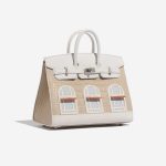 Pre-owned Hermès bag Birkin Faubourg 20 Snow Matte Alligator / Togo / Epsom / Swift White / Beton / Orange H / Blue Brume / Craie Beige, White Side Front | Sell your designer bag on Saclab.com