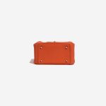 Pre-owned Hermès bag Lindy 20 Mini Taurillon Clemence Feu Orange Bottom | Sell your designer bag on Saclab.com