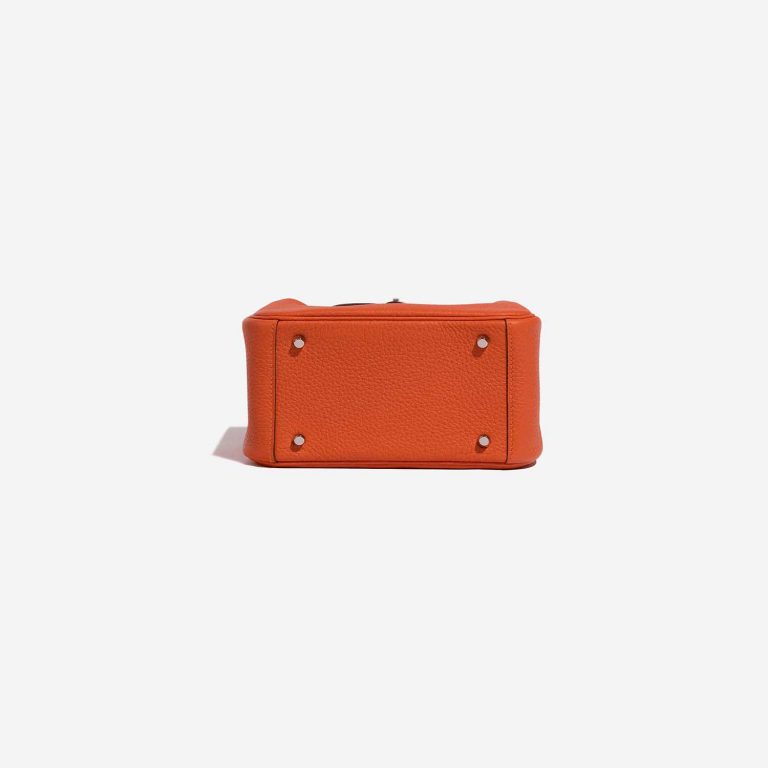 Sac Hermès d'occasion Lindy 20 Mini Taurillon Clémence Feu Orange Bottom | Vendez votre sac de créateur sur Saclab.com