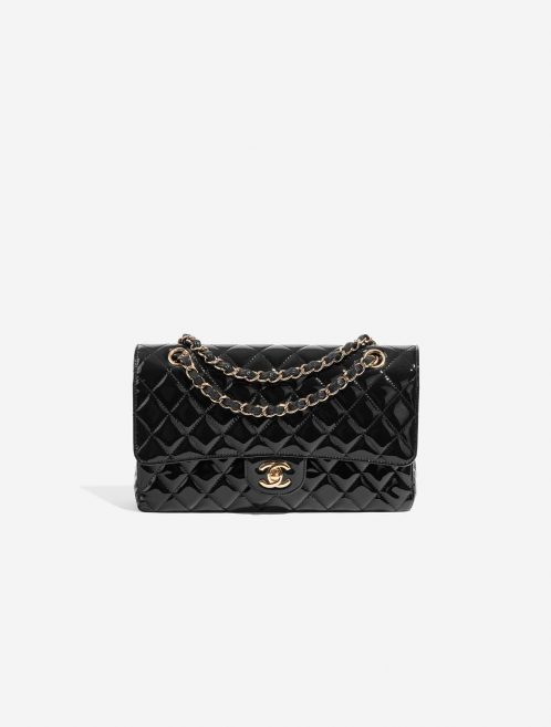 Pre-owned Chanel bag Timeless Medium Patent Leather Black Black Front | Sell your designer bag on Saclab.com