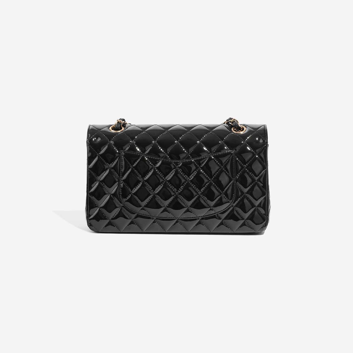 Gebrauchte Chanel Tasche Timeless Medium Lackleder Schwarz Schwarz Zurück | Verkaufen Sie Ihre Designer-Tasche auf Saclab.com