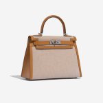 Pre-owned Hermès bag Kelly 28 Sesame-Ecru-Beige Side Front | Sell your designer bag on Saclab.com