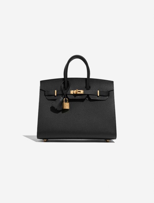 Pre-owned Hermès bag Birkin 25 Epsom Black Black Front | Sell your designer bag on Saclab.com
