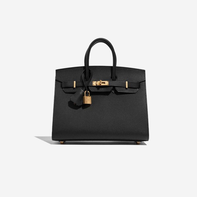 Pre-owned Hermès bag Birkin 25 Epsom Black Black Front | Sell your designer bag on Saclab.com