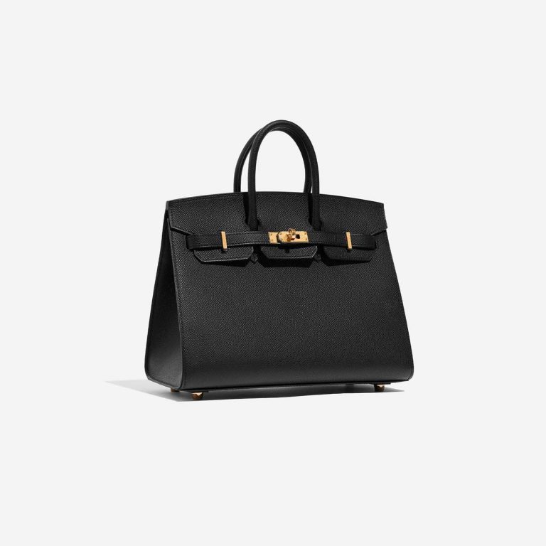 Pre-owned Hermès bag Birkin 25 Epsom Black Black Side Front | Sell your designer bag on Saclab.com