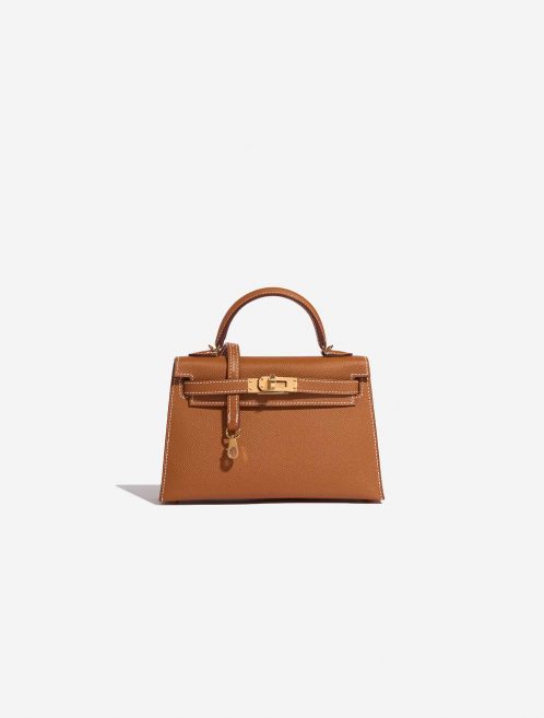 Pre-owned Hermès bag Kelly Mini Gold Front | Sell your designer bag on Saclab.com