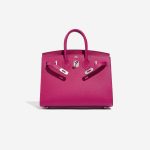 Pre-owned Hermès bag Birkin 25 Veau Madame Rose Pourpre Pink Front Open | Sell your designer bag on Saclab.com