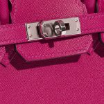Pre-owned Hermès bag Birkin 25 Veau Madame Rose Pourpre Pink Closing System | Sell your designer bag on Saclab.com