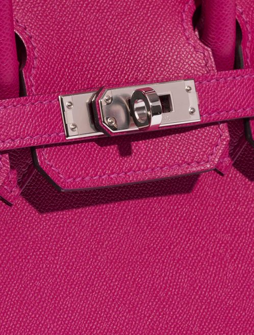 Pre-owned Hermès bag Birkin 25 Veau Madame Rose Pourpre Pink Closing System | Sell your designer bag on Saclab.com