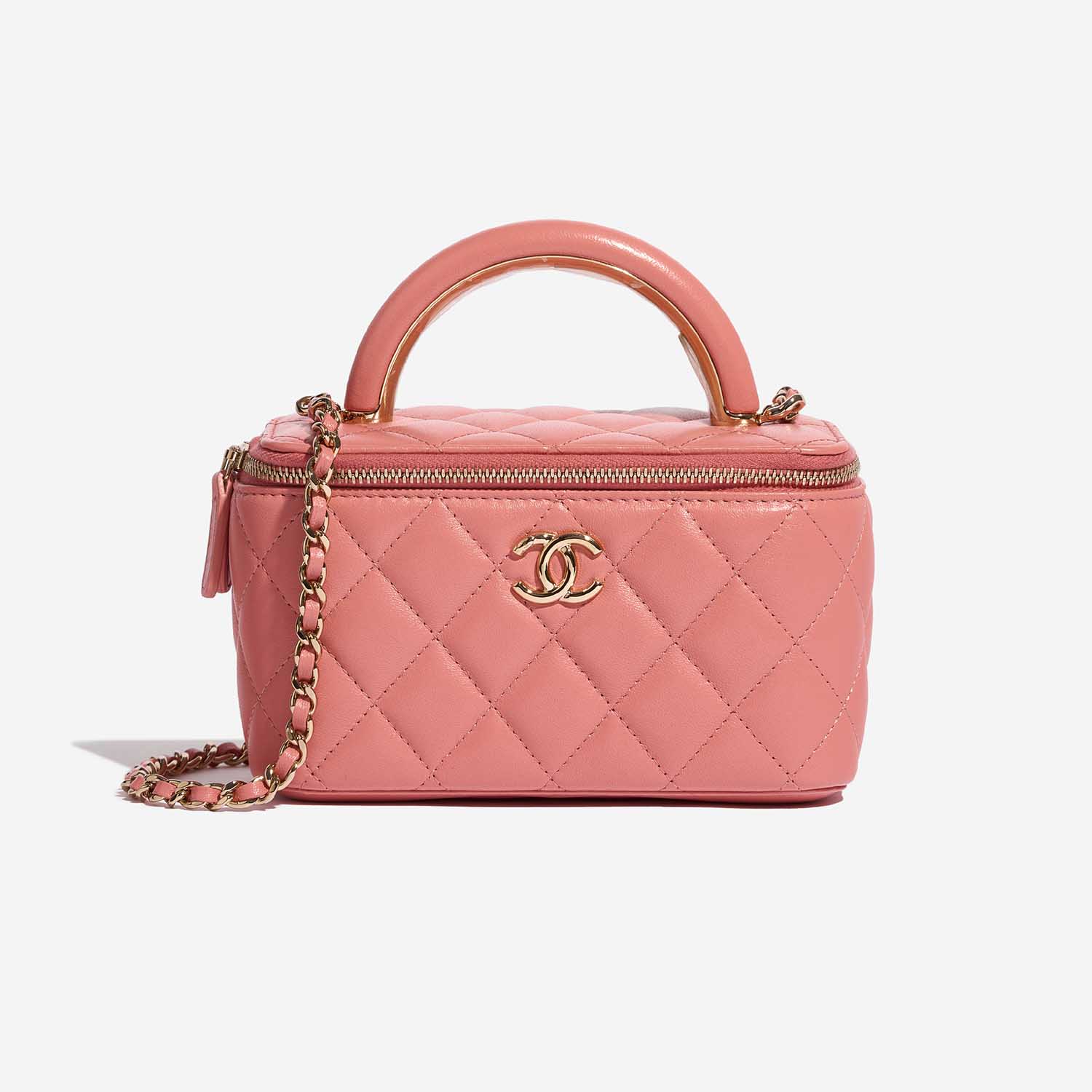 Gebrauchte Chanel Tasche Vanity Small Coral Front | Verkaufen Sie Ihre Designer-Tasche auf Saclab.com