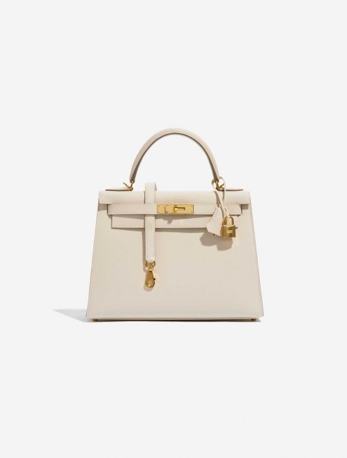Pre-owned Hermès bag Kelly 28 Craie Front | Sell your designer bag on Saclab.com