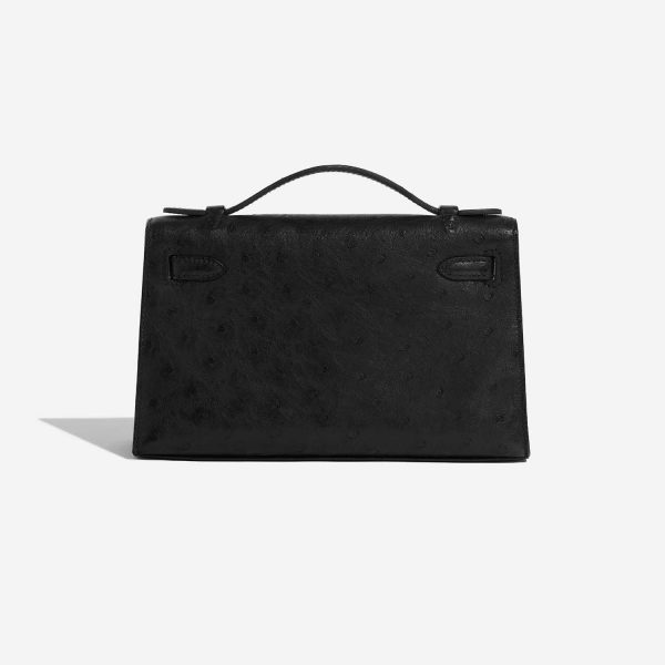 Hermès Kelly Pochette Ostrich Black SACLÀB