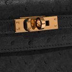 Pre-owned Hermès bag Kelly Pochette Black Closing System | Sell your designer bag on Saclab.com