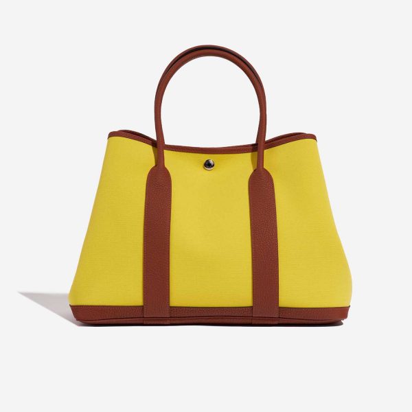 Hermès Garden Party 36 Toile / Clemence Lime / Noisette SACLÀB