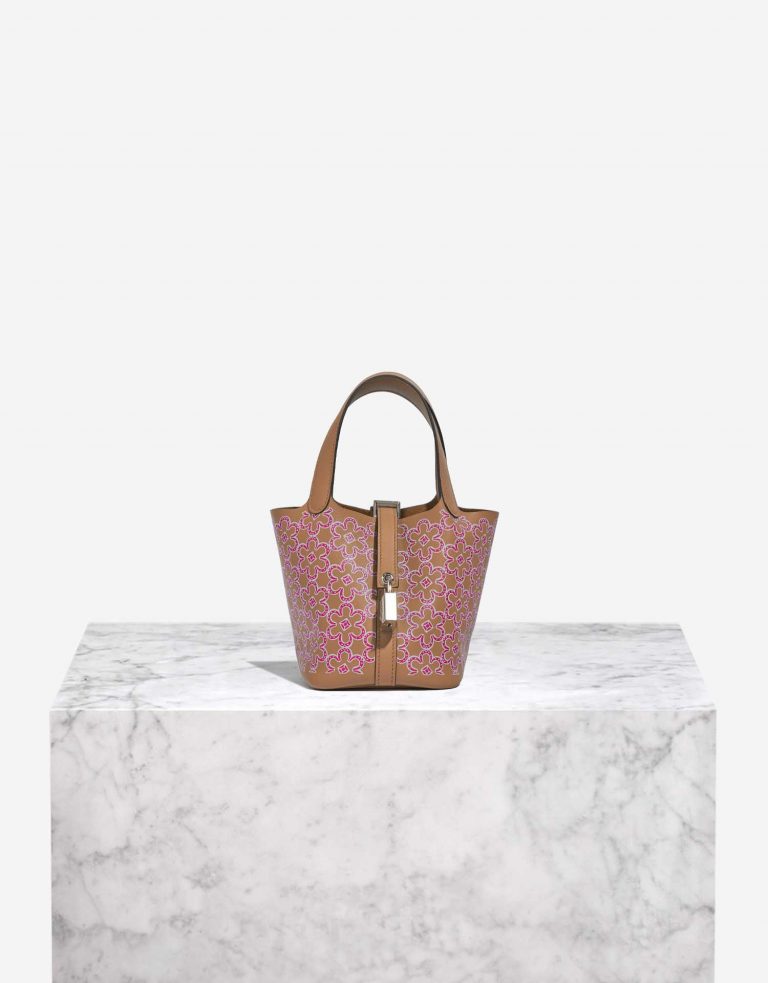 Hermès Picotin 14 ChaiRoseBlanc Front  | Sell your designer bag on Saclab.com