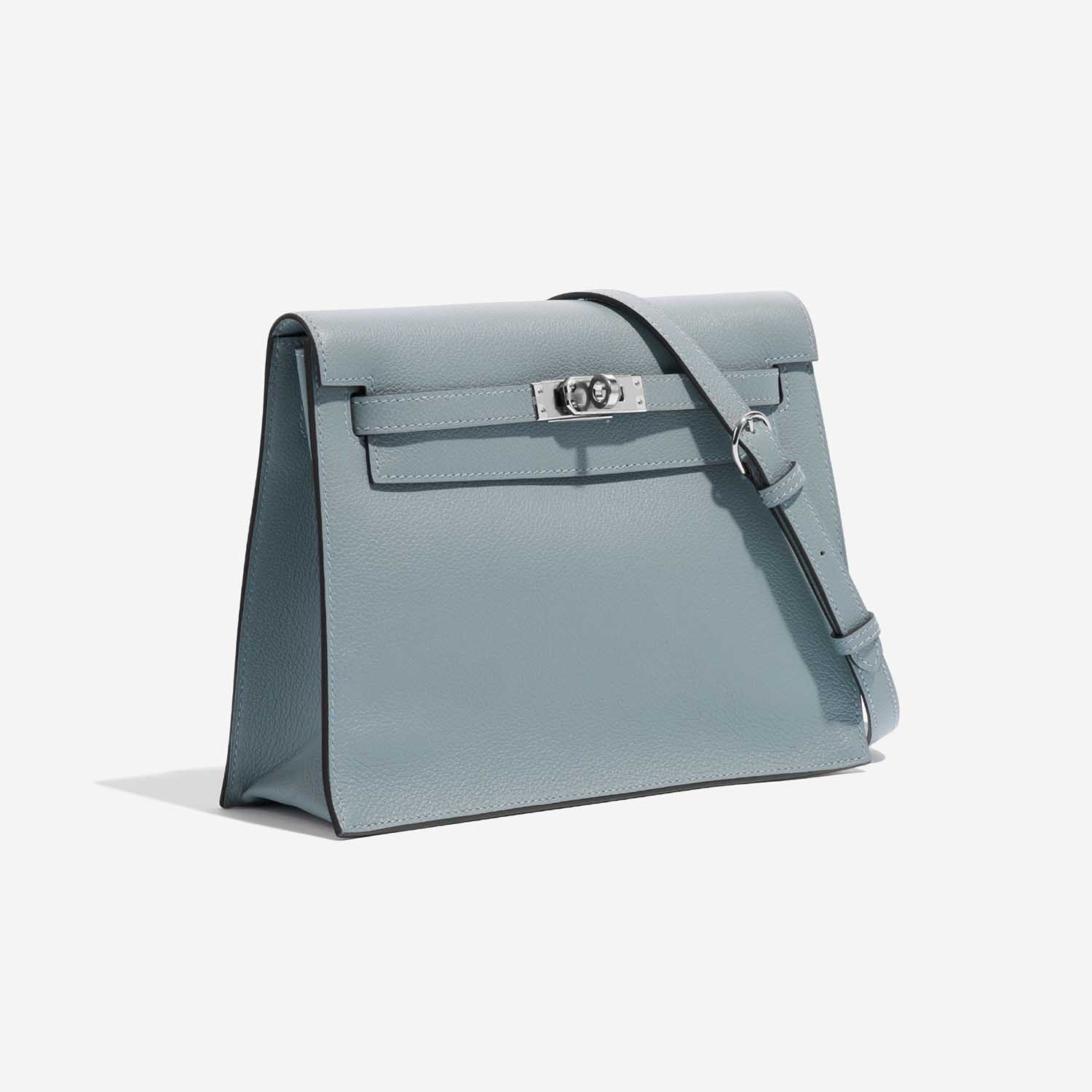 Pre-owned Hermès bag Kelly Danse BlueLin Side Front | Sell your designer bag on Saclab.com