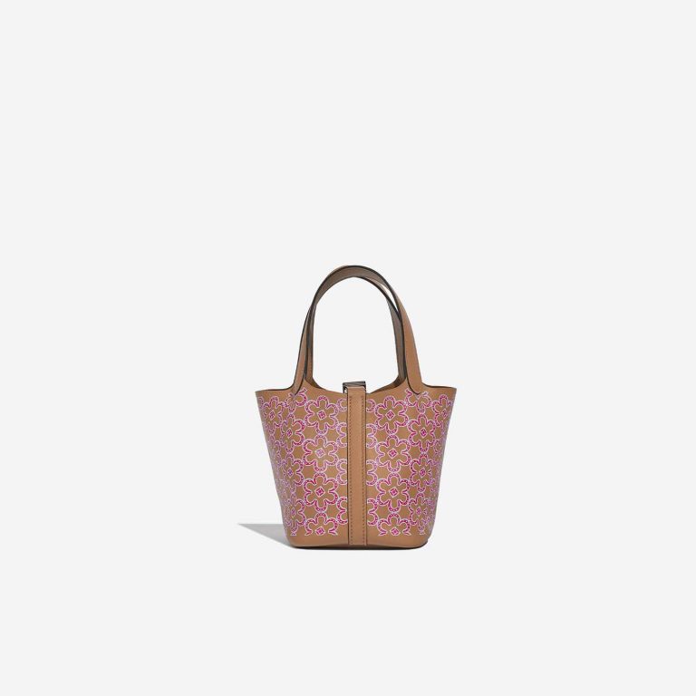 Pre-owned Hermès bag Picotin 14 ChaiRoseBlanc Back | Sell your designer bag on Saclab.com