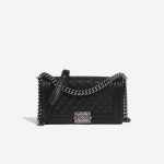 Chanel Boy OldMedium Black Front  | Sell your designer bag on Saclab.com