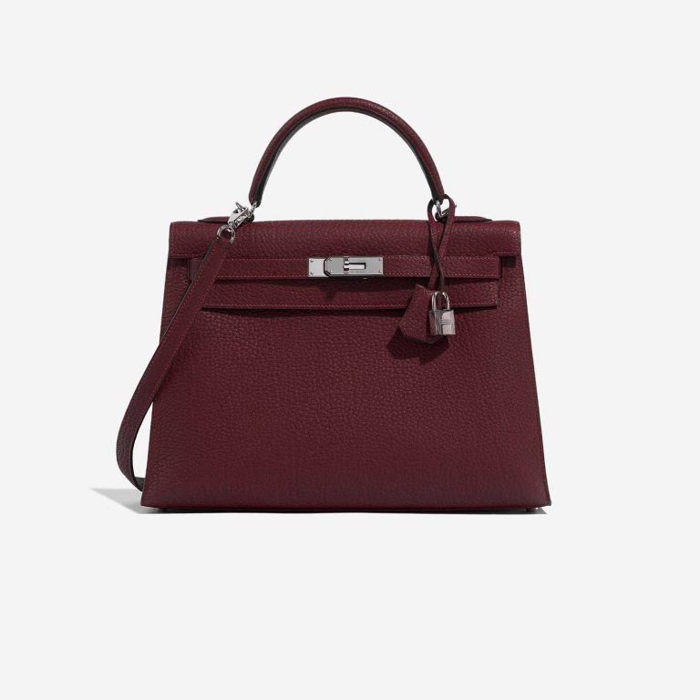 Hermès Kelly 32 RougeImperial Front  | Sell your designer bag on Saclab.com