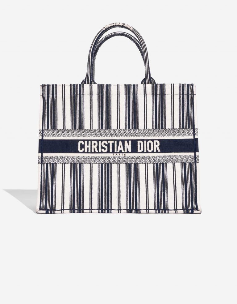 Dior BookTote Large Beige-Blue Front | Verkaufen Sie Ihre Designer-Tasche auf Saclab.com