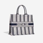 Dior BookTote Large Beige-Blue Side Front  | Sell your designer bag on Saclab.com