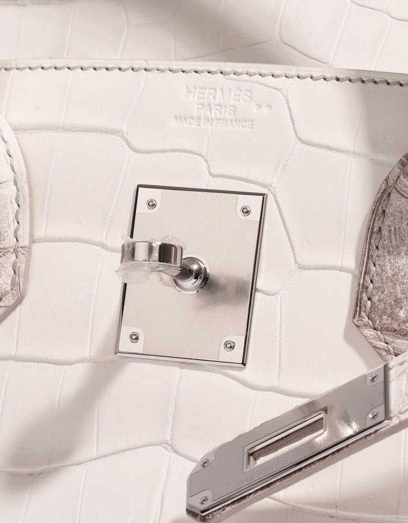 Herm?�s Birkin 30 Matte Alligator Himalaya Blanc | SACL??B