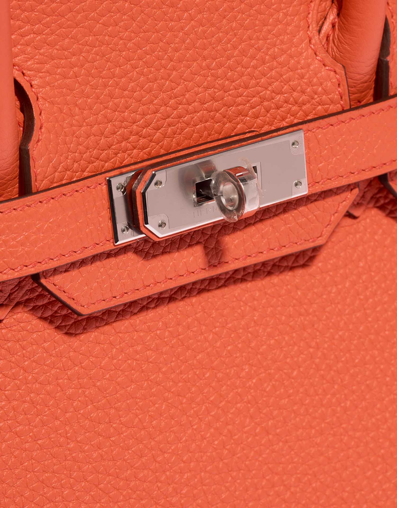Hermès Birkin 30 OrangePoppy-Blush Closing System  | Sell your designer bag on Saclab.com